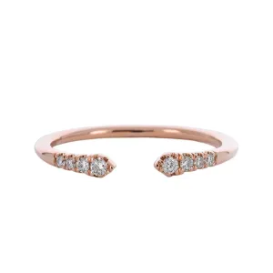 0.09ctw Micro Pav Split Diamond Band - Rose Gold