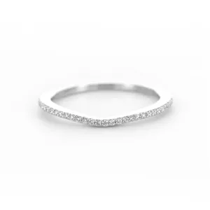 0.13ct Round Diamond Band Ring - 950 Platinum