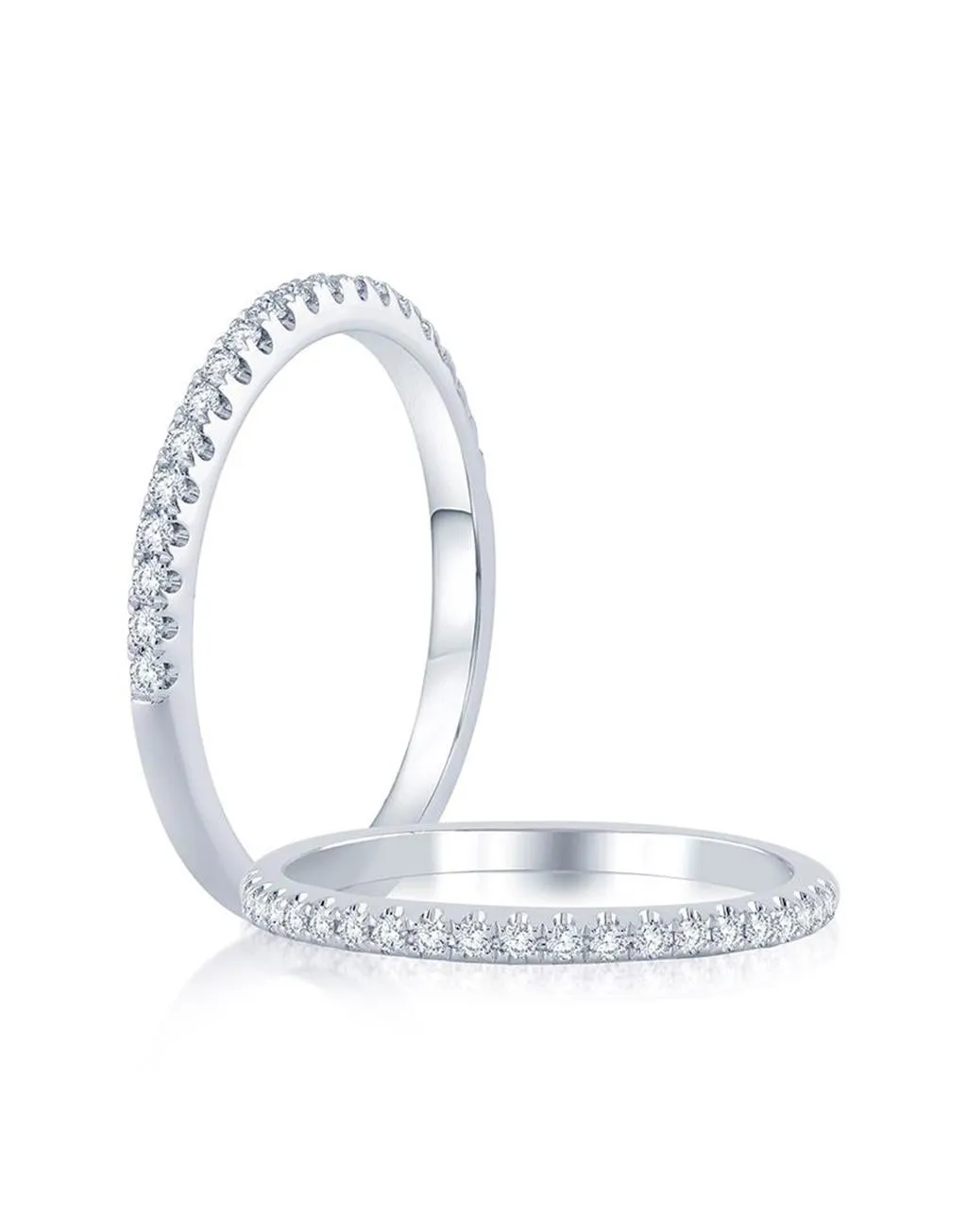 0.25ctw Prong Set Diamond Band, Size 6.5  14K White Gold
