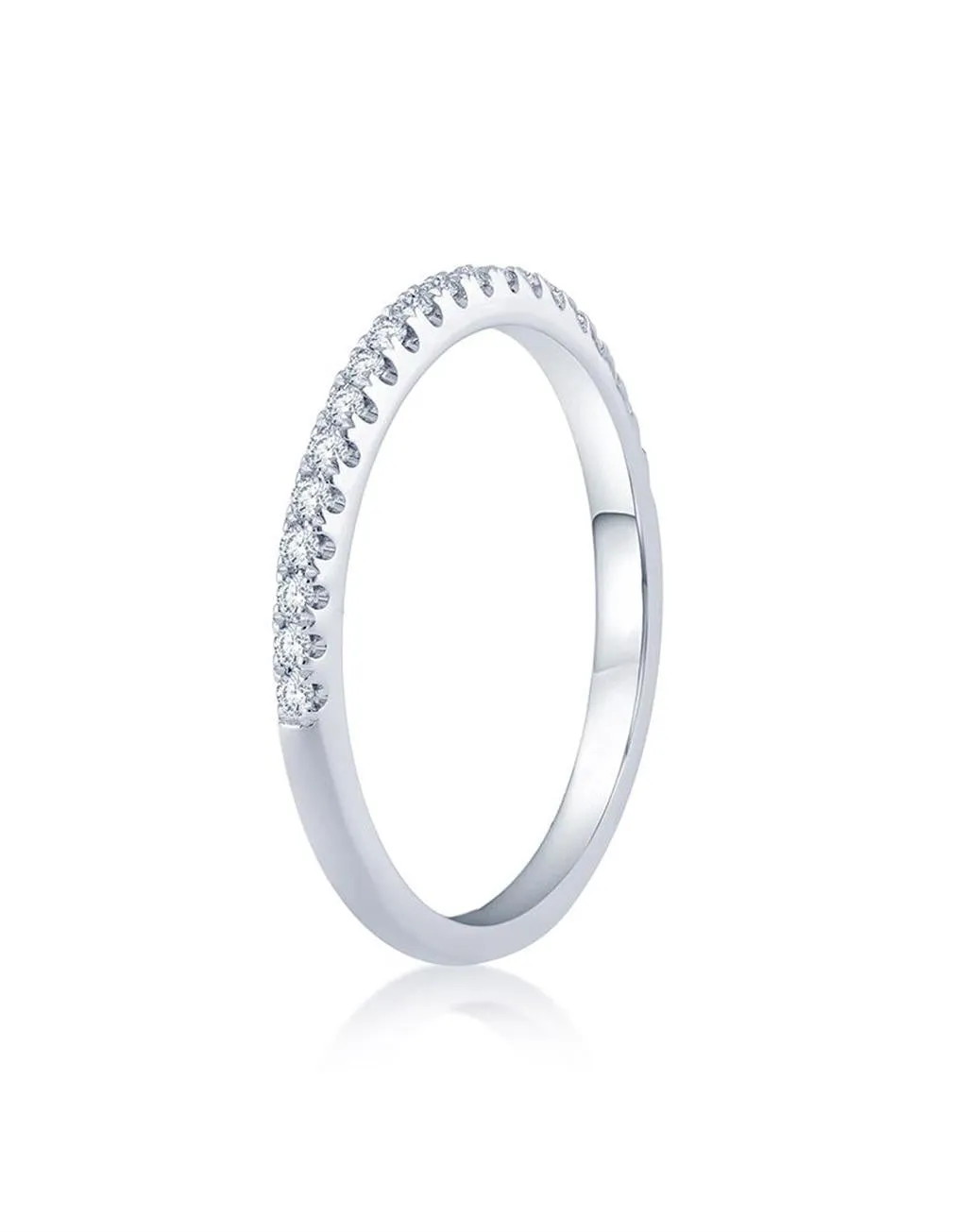 0.25ctw Prong Set Diamond Band, Size 6.5  14K White Gold
