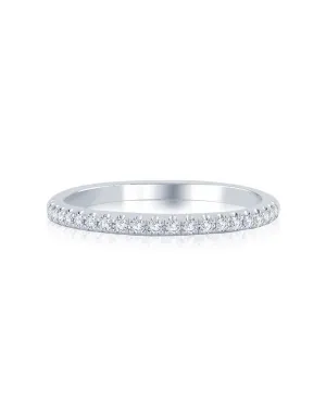 0.25ctw Prong Set Diamond Band, Size 6.5  14K White Gold