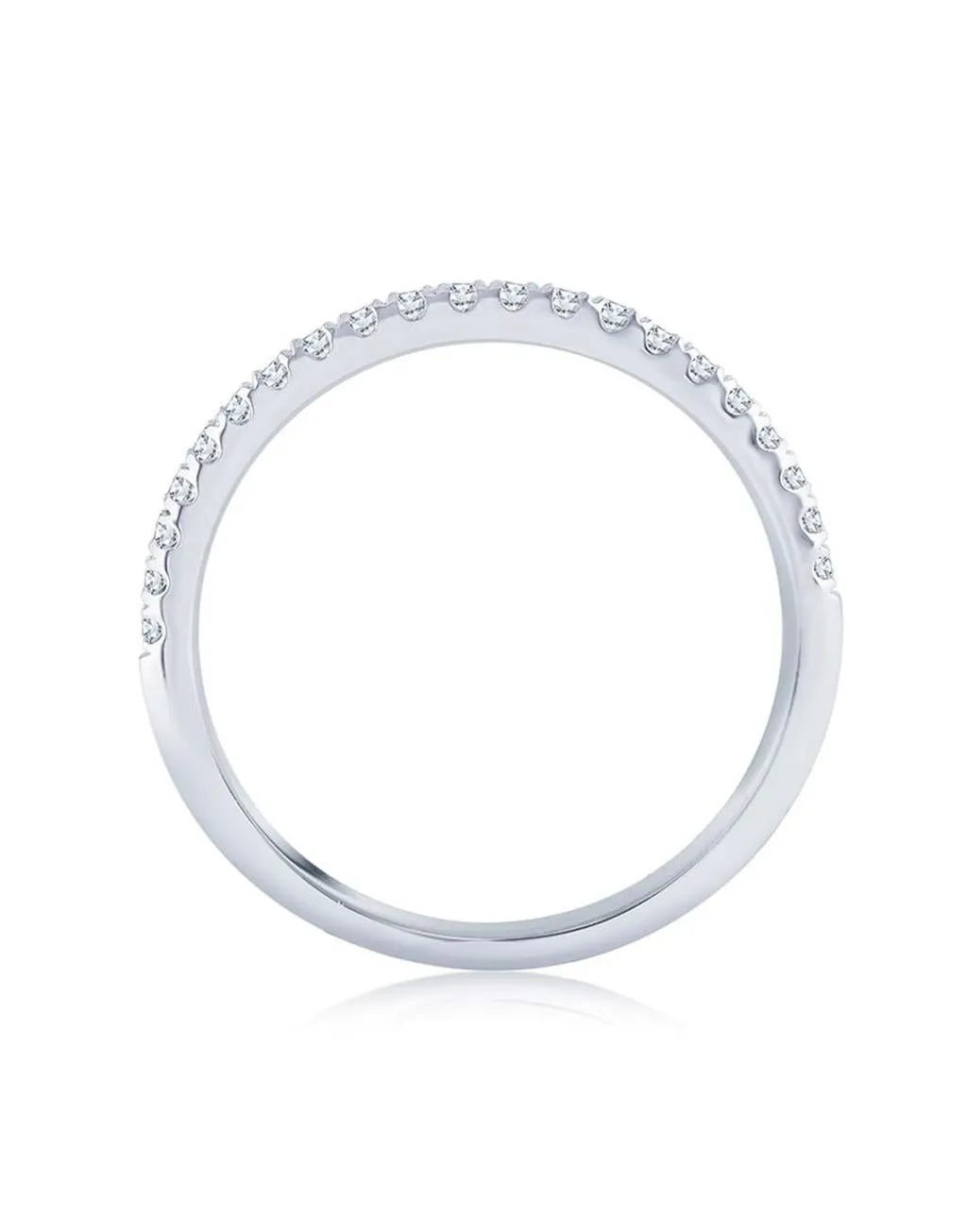 0.25ctw Prong Set Diamond Band, Size 6.5  14K White Gold