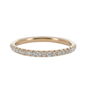 0.25ctw Prong Set Diamond Band, Size 6.5  14K Yellow Gold