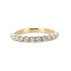 0.50ctw Prong Set Diamond Band, Size 6.5  14K Yellow Gold