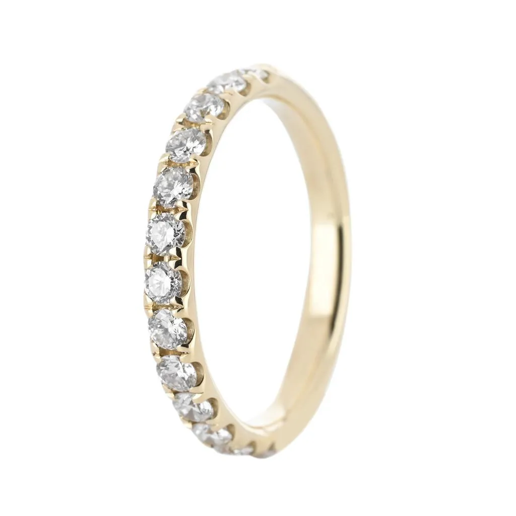 0.50ctw Prong Set Diamond Band, Size 6.5  14K Yellow Gold