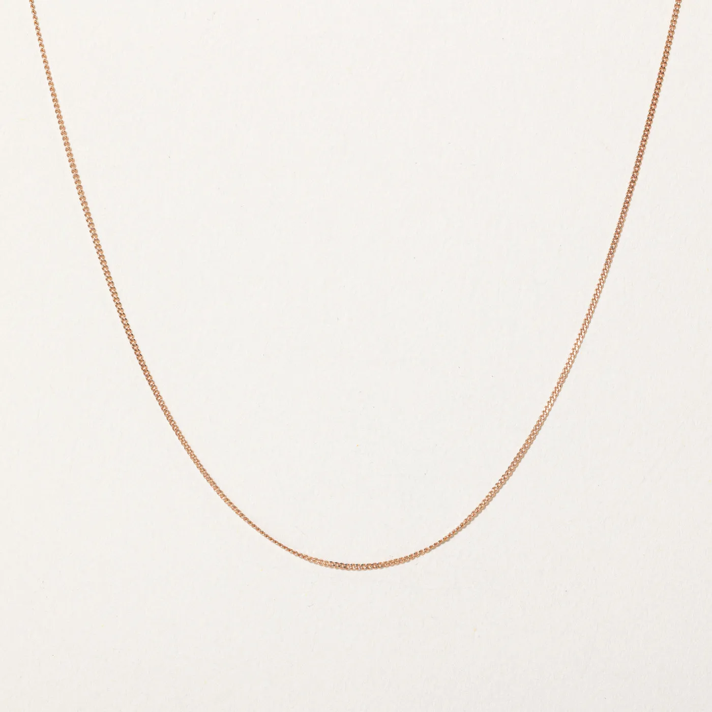 10k Rose Gold Curb Link Chain | 18" |