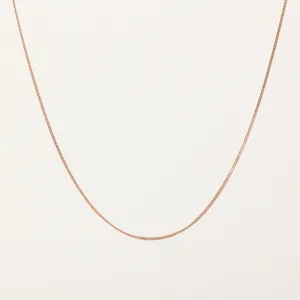 10k Rose Gold Curb Link Chain | 18" |