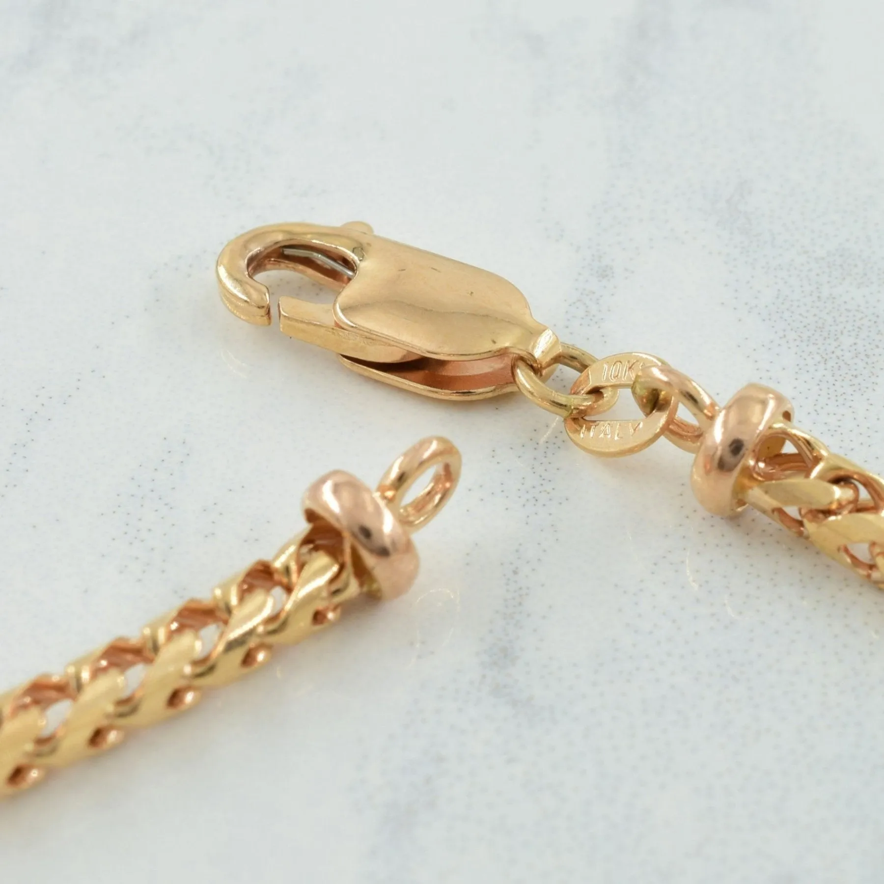 10k Rose Gold Italian Foxtail Chain | 22" |