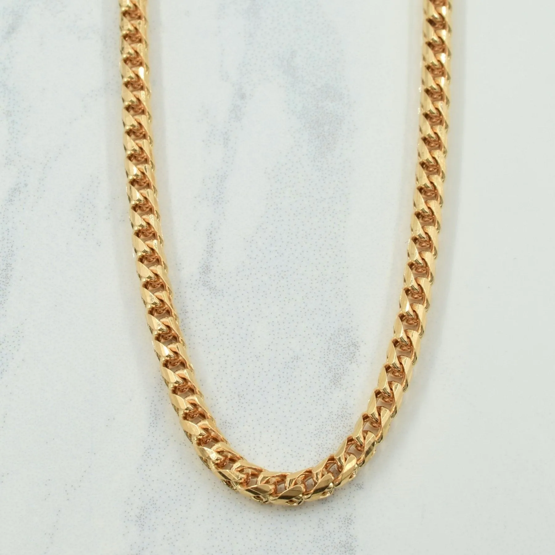10k Rose Gold Italian Foxtail Chain | 22" |