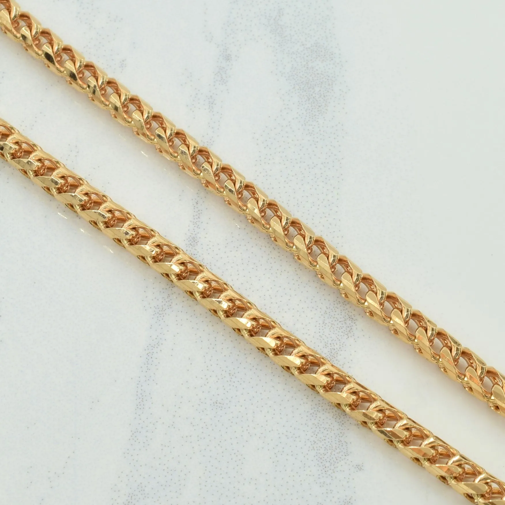 10k Rose Gold Italian Foxtail Chain | 22" |