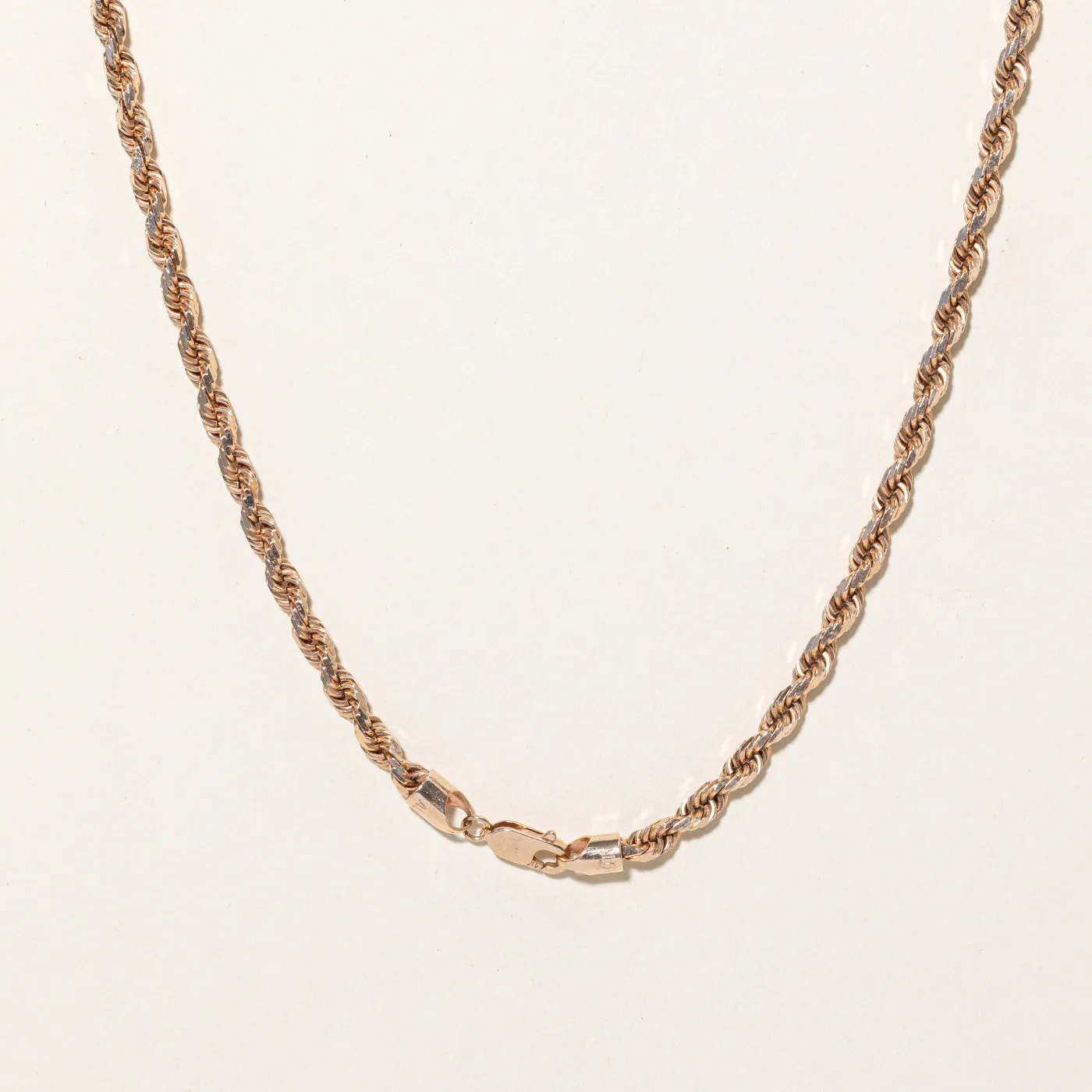 10k Rose Gold Rope Chain | 22" |