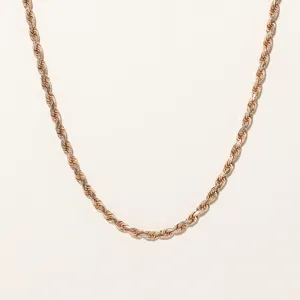 10k Rose Gold Rope Chain | 22" |