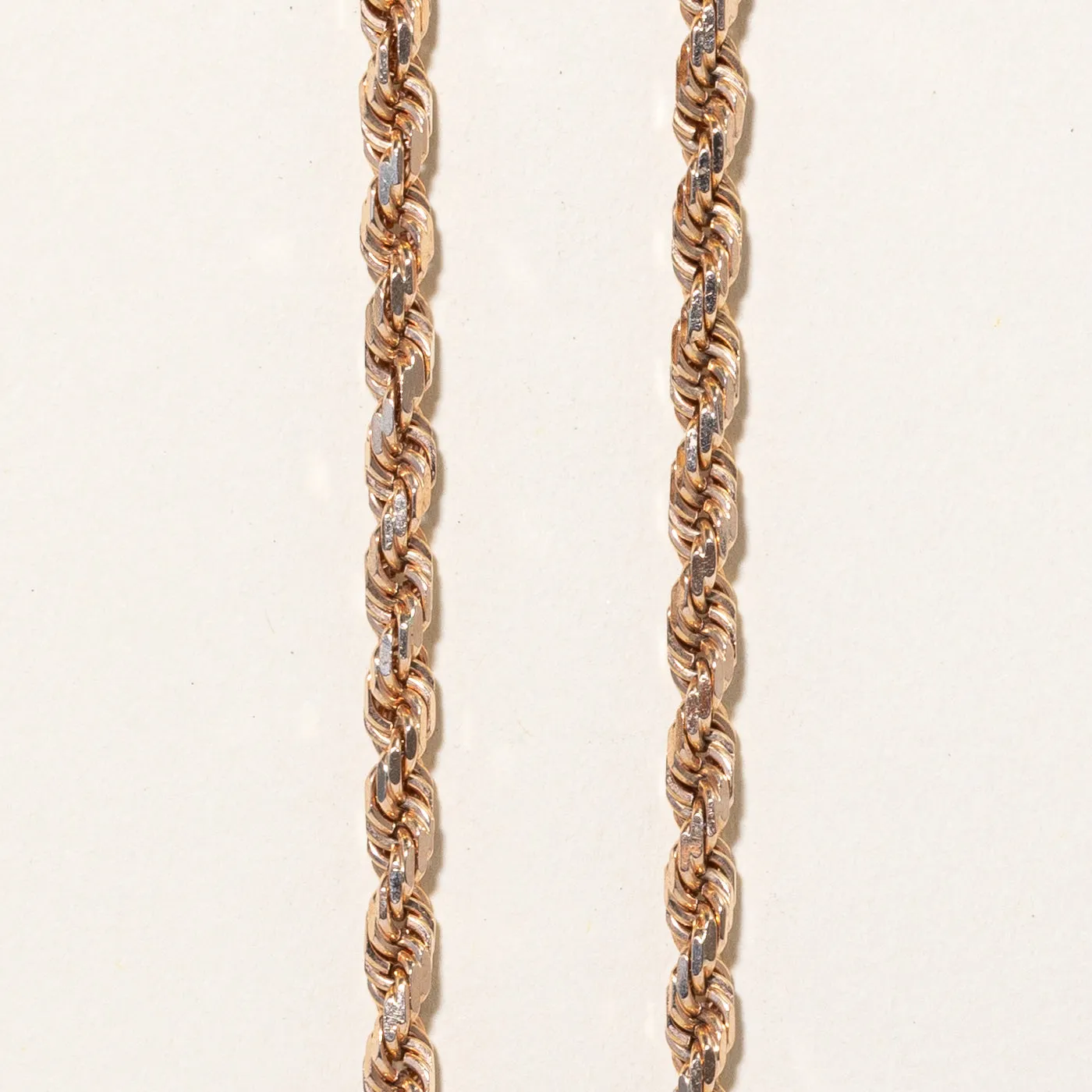 10k Rose Gold Rope Chain | 22" |