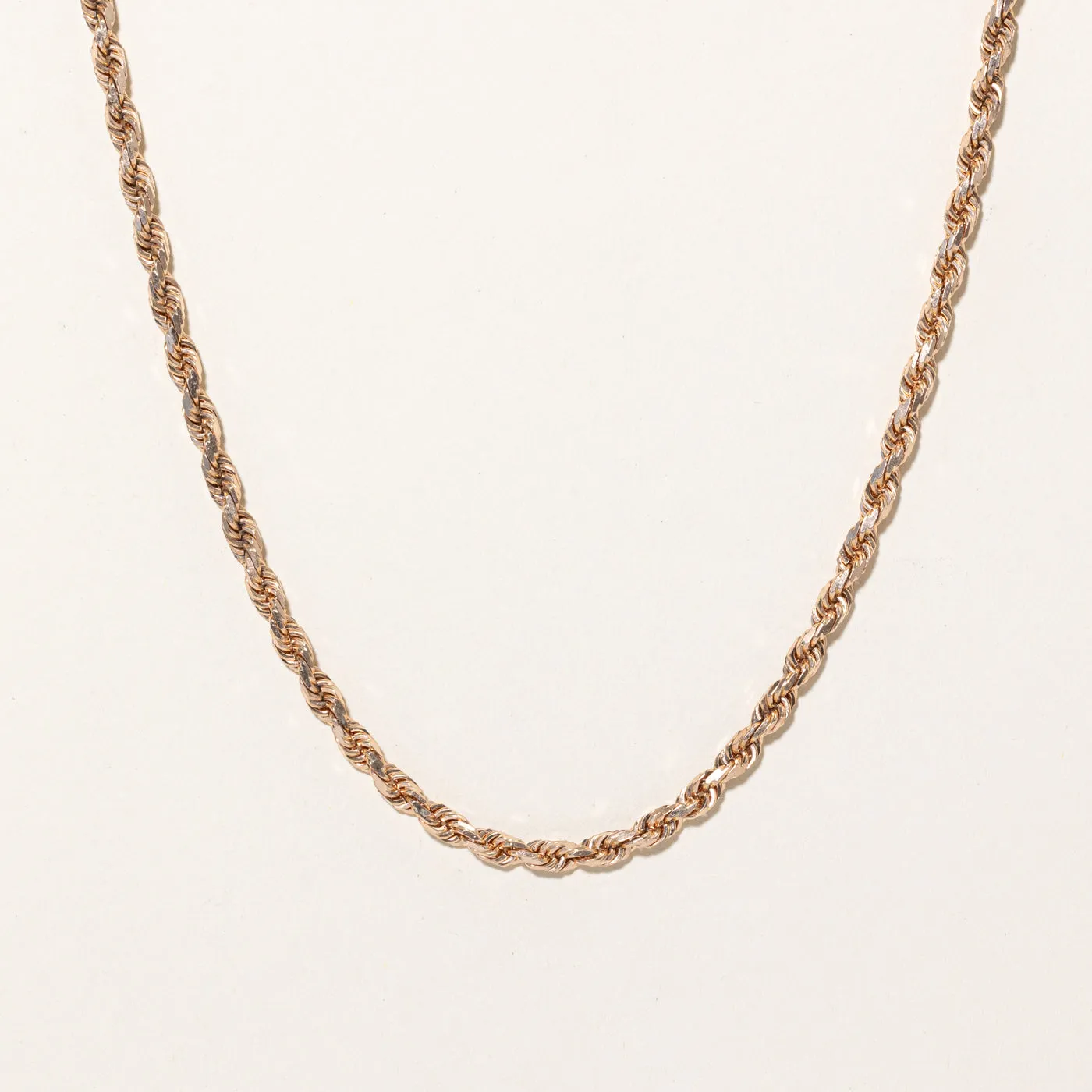 10k Rose Gold Rope Chain | 22" |