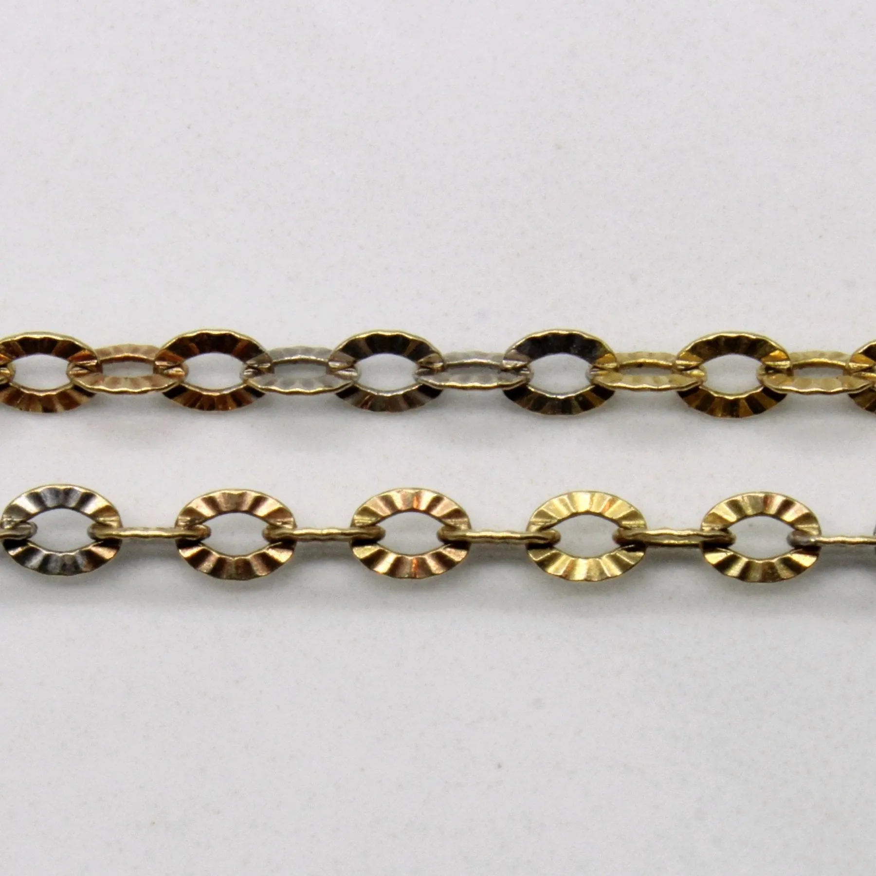 10k Tri Tone Gold Circle Link Chain | 30" |
