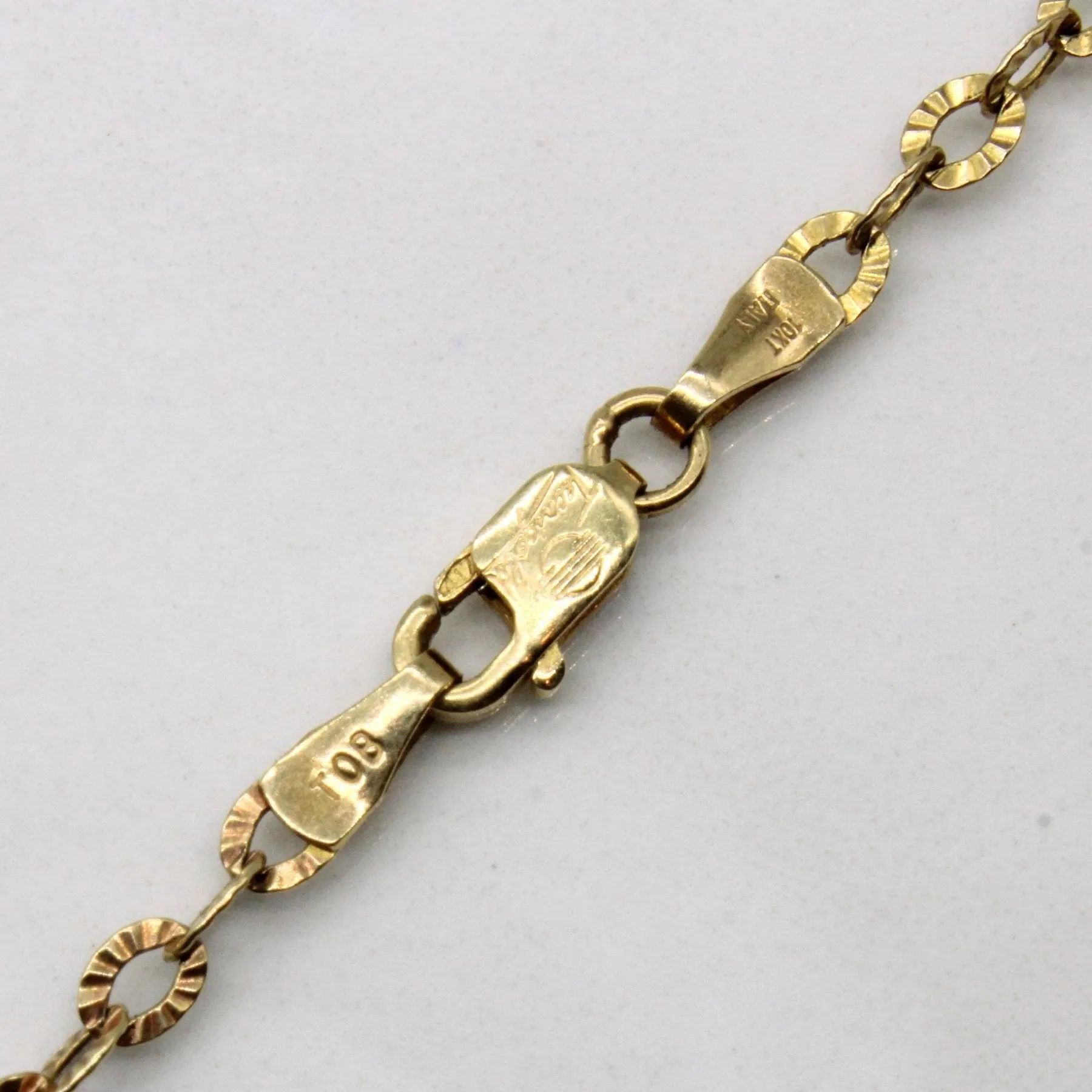 10k Tri Tone Gold Circle Link Chain | 30" |