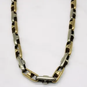 10k Two Tone Gold Anchor Link Chain | 26" |