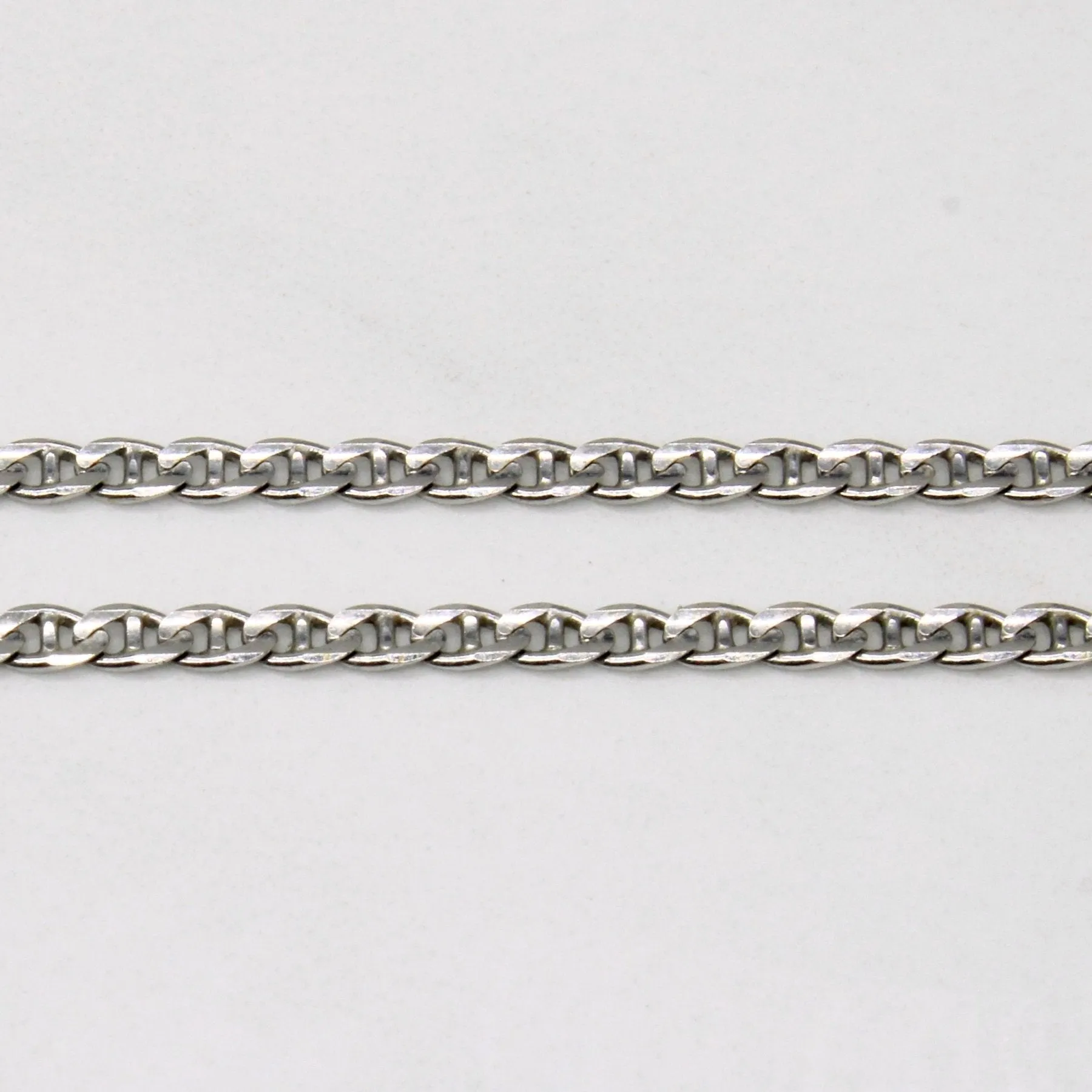 10k White Gold Anchor Link Chain | 16" |