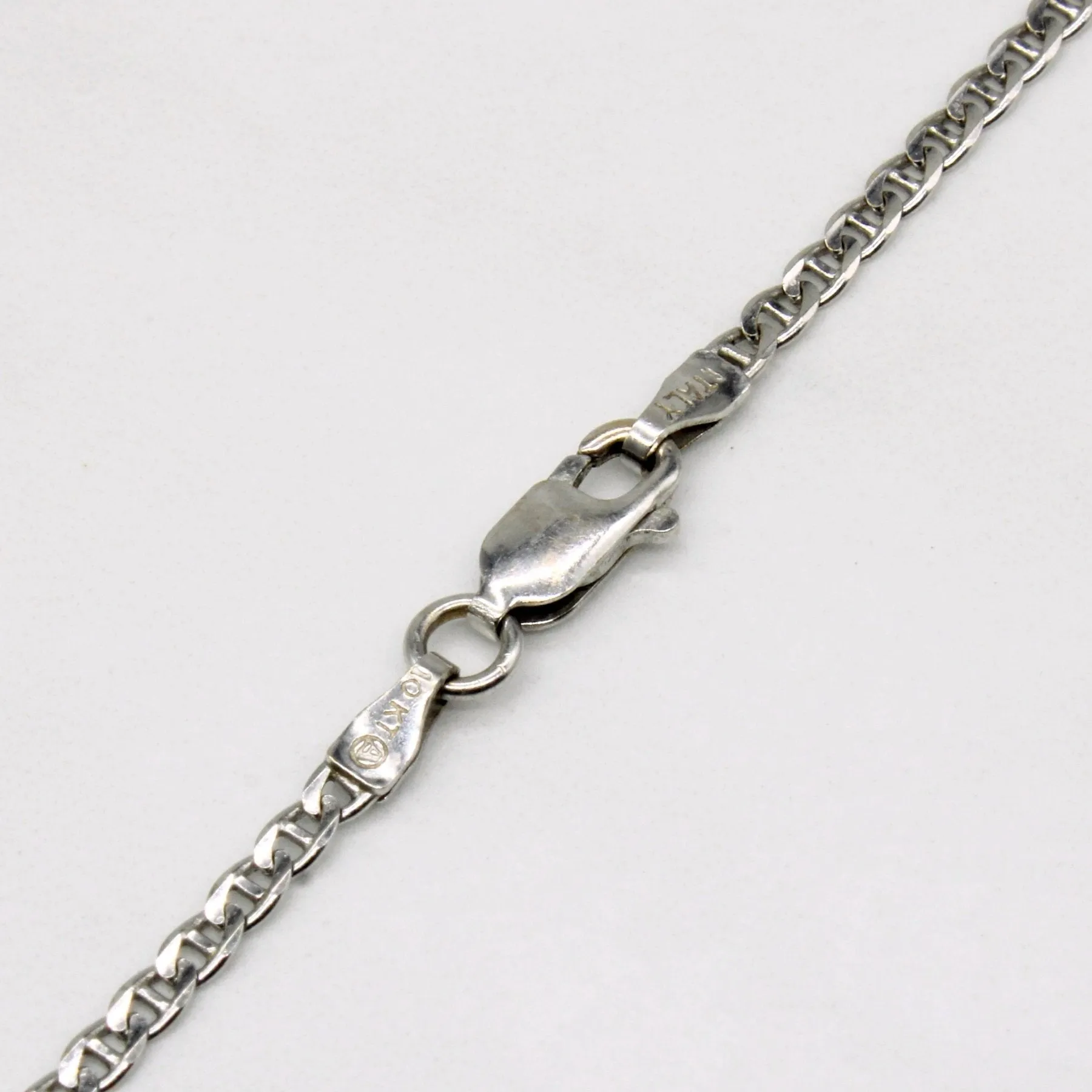 10k White Gold Anchor Link Chain | 16" |