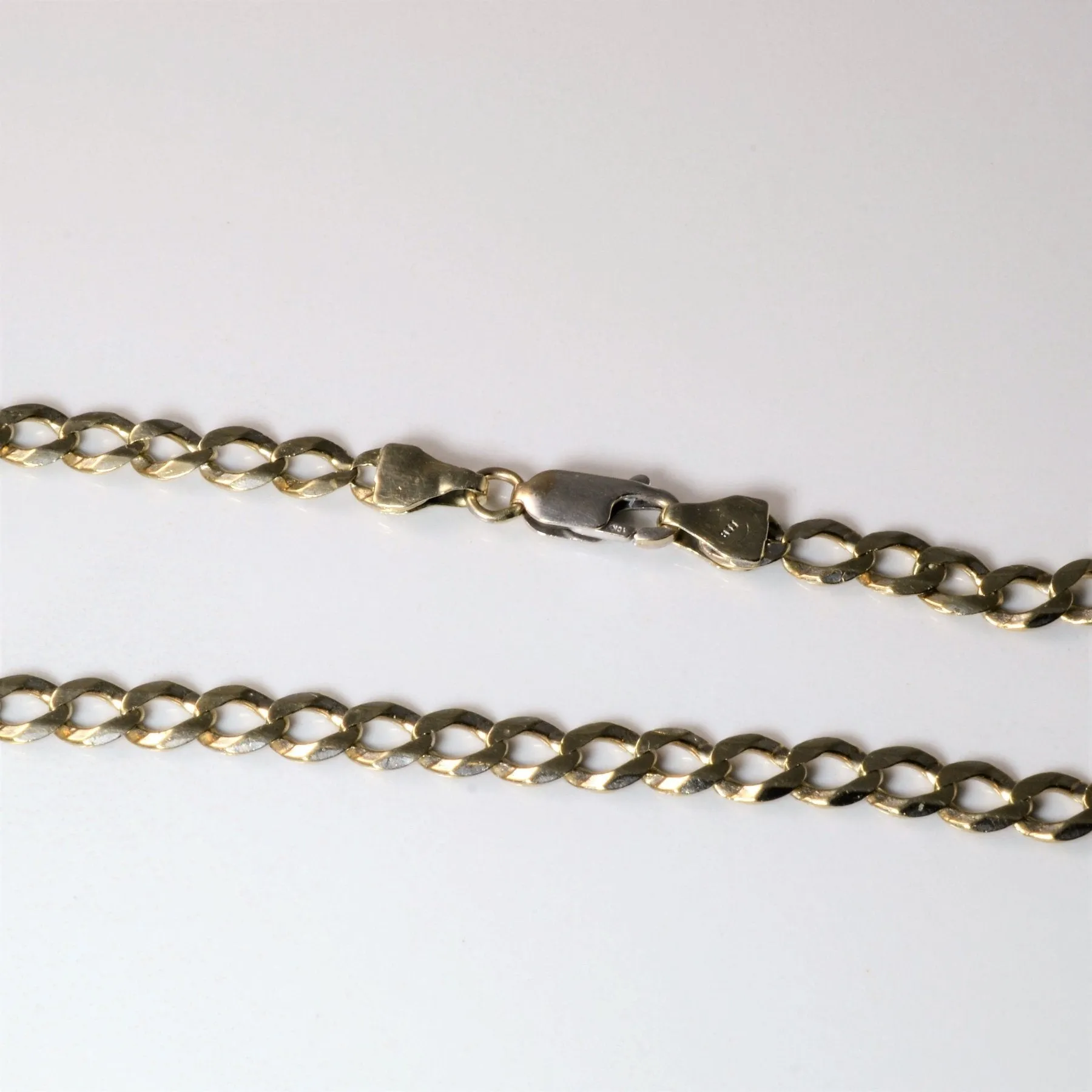 10k White Gold Cuban Chain | 26" |