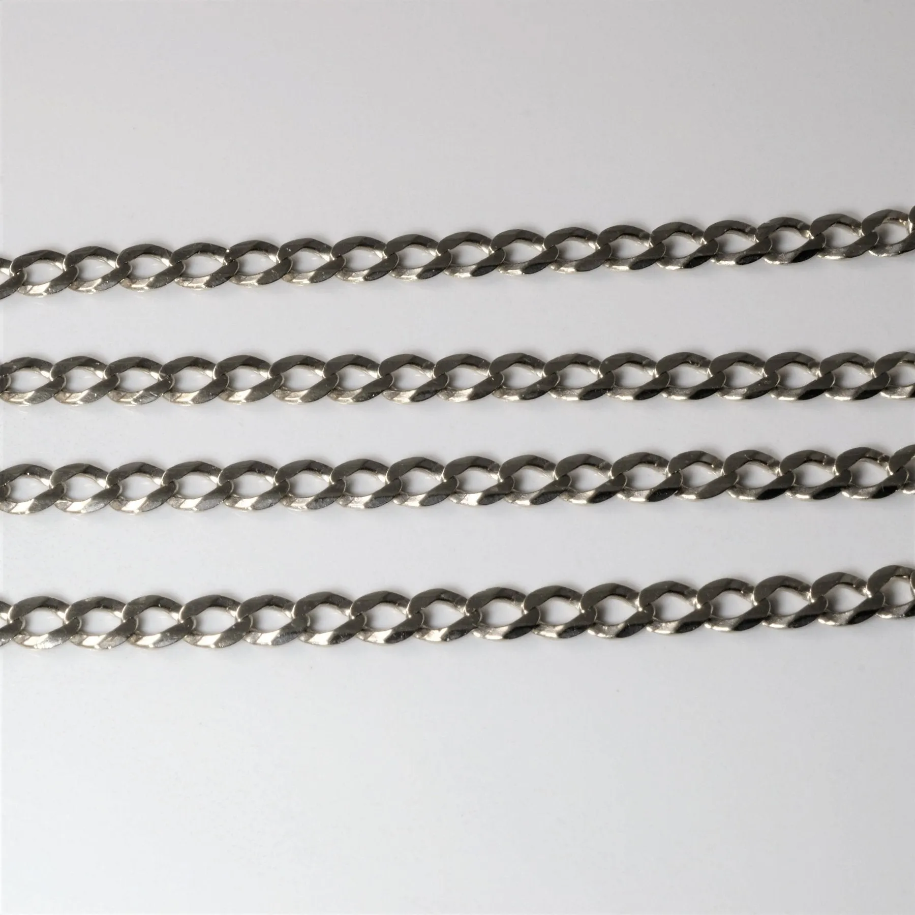 10k White Gold Cuban Chain | 26" |