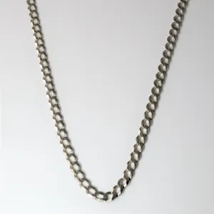 10k White Gold Cuban Chain | 26" |