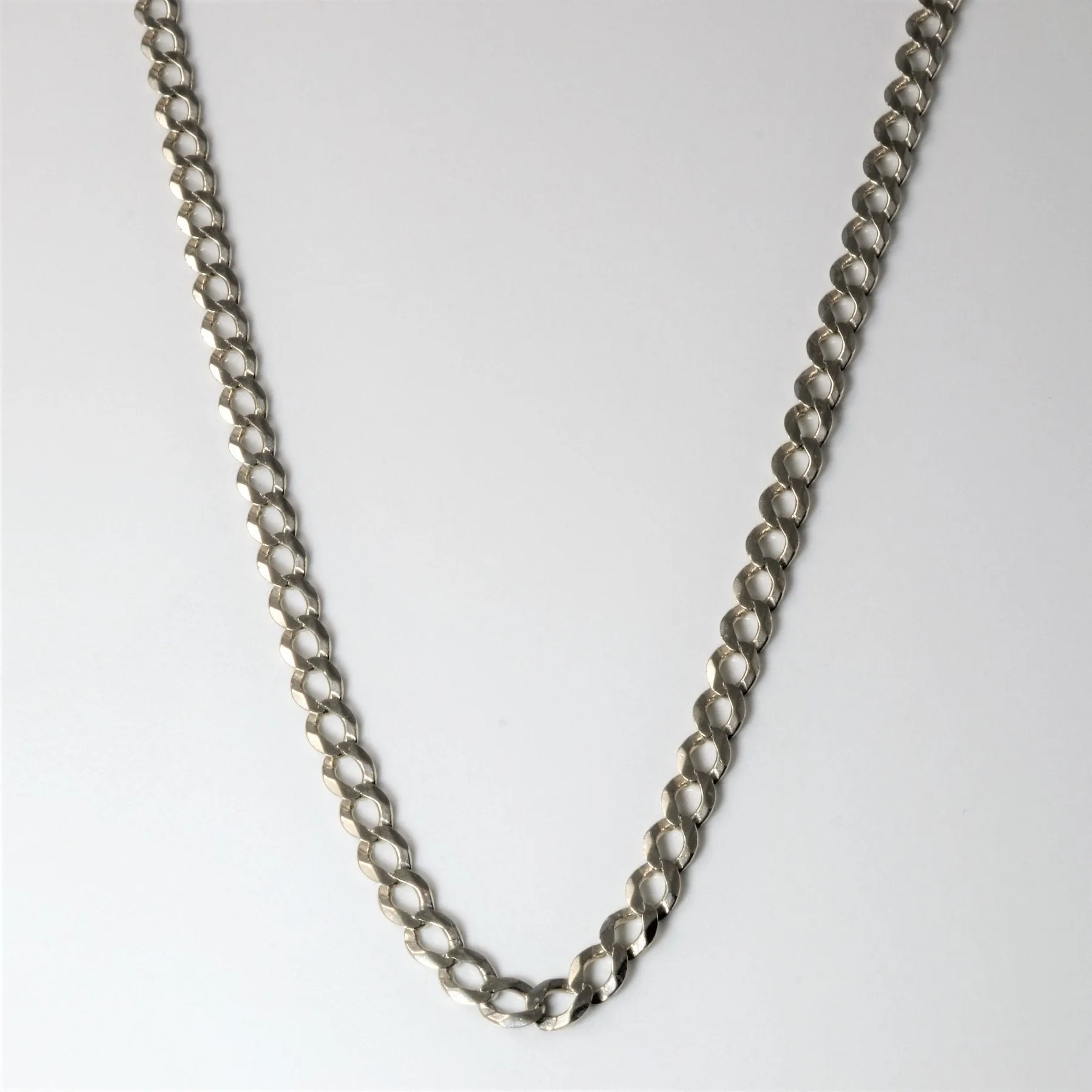 10k White Gold Cuban Chain | 26" |