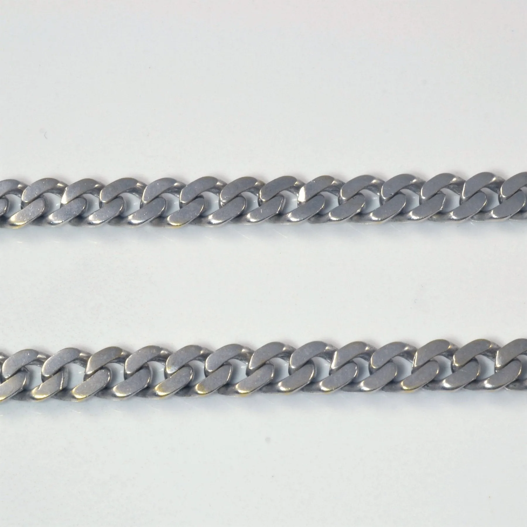 10k White Gold Heavy Curb Chain | 26" |