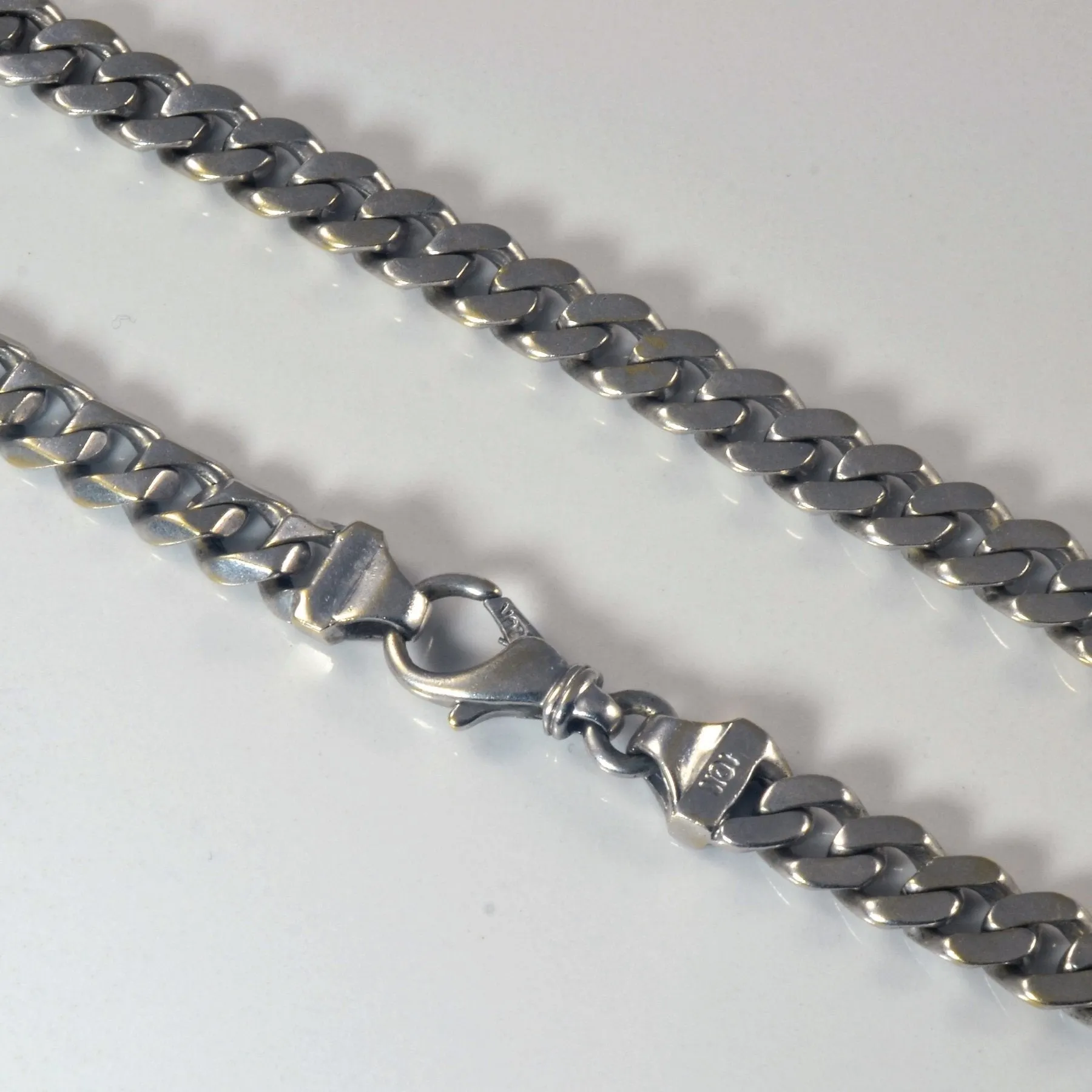 10k White Gold Heavy Curb Chain | 26" |