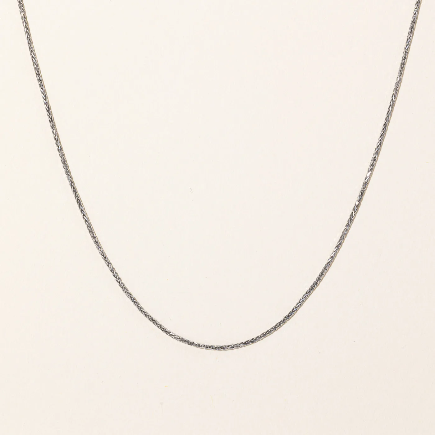 10k White Gold Wheat Chain | 18" |