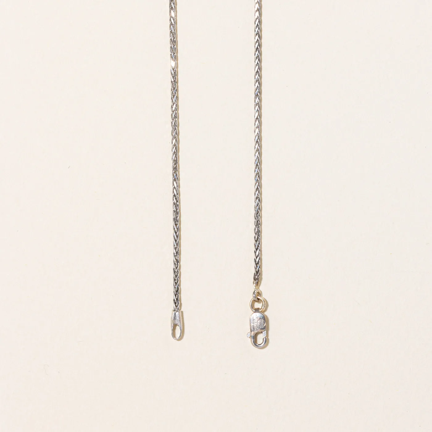 10k White Gold Wheat Chain | 18" |