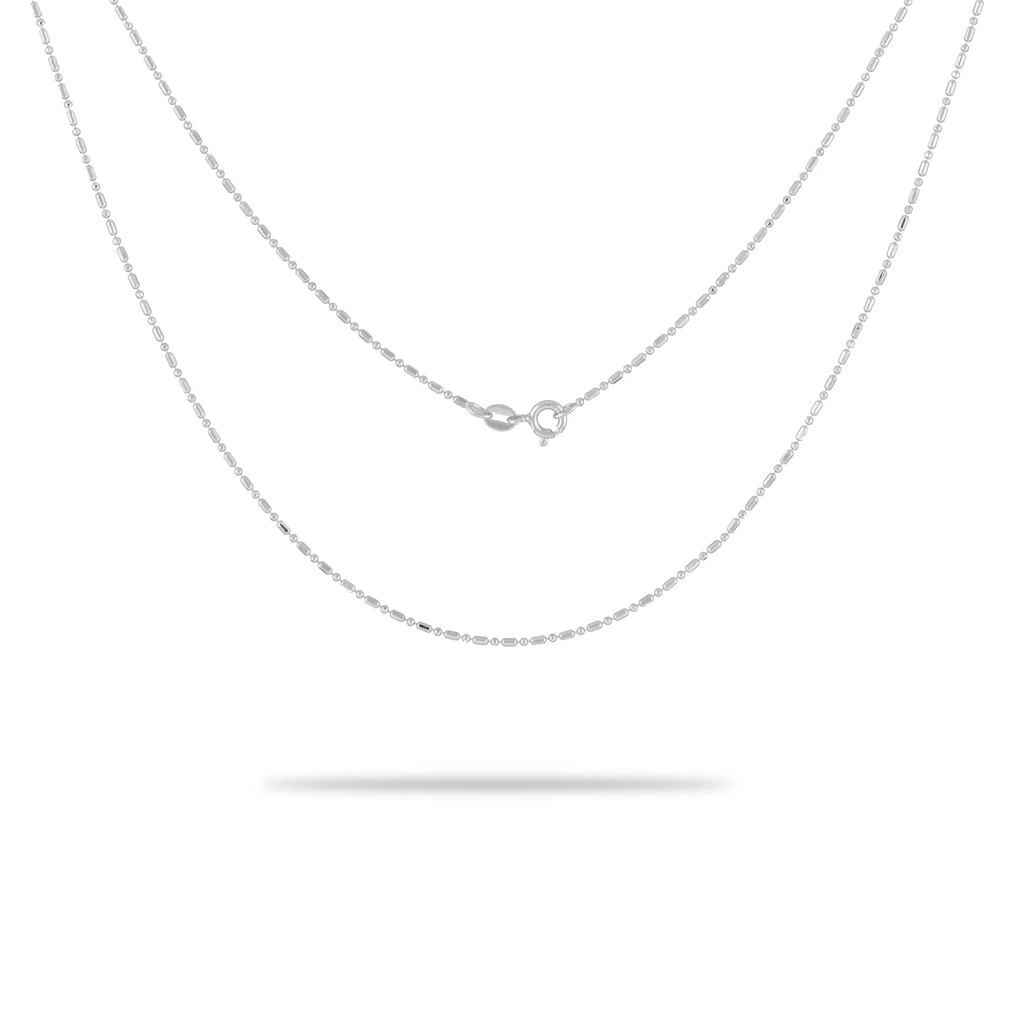 1.0mm Ball Bar Chain in Sterling Silver