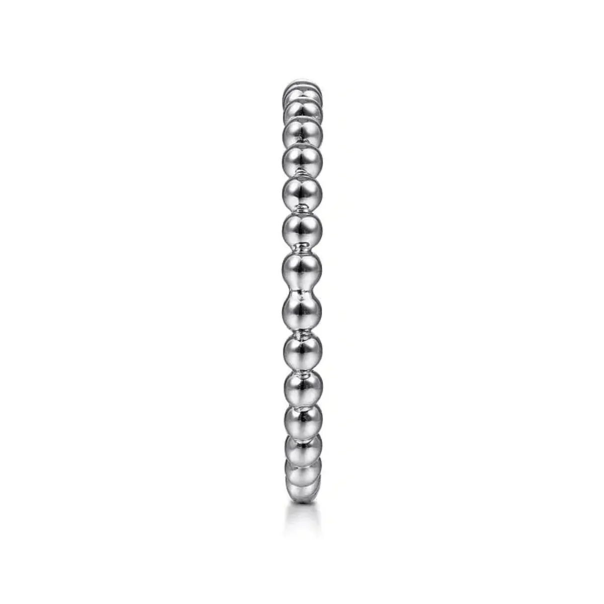14K W Gold Beaded Stackable Ring