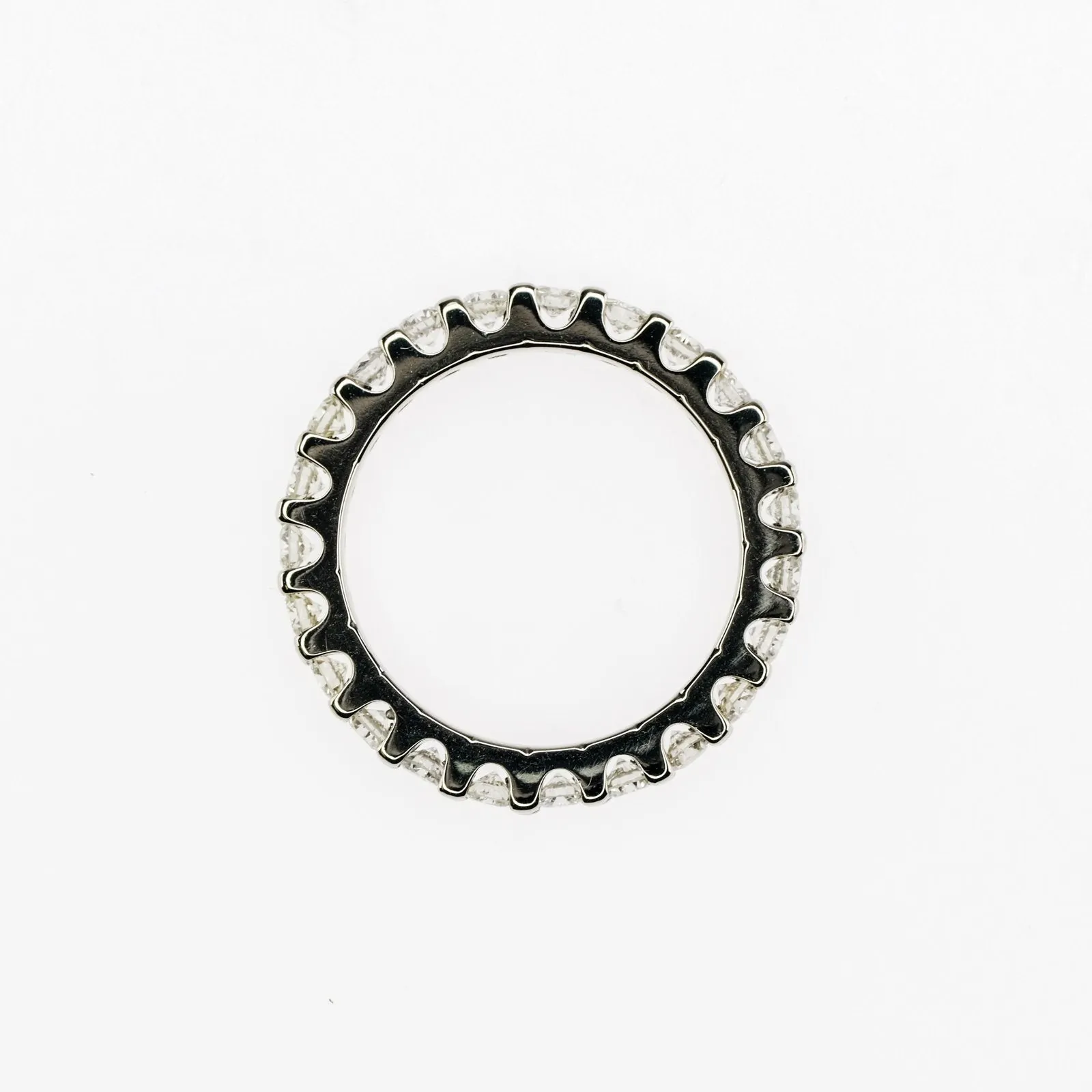 14K White Gold 1.10ctw Round Diamond Eternity Wedding Band Ring Size 5