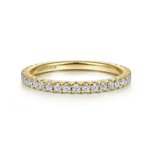 14K Y Gold 0.45ctw Diamond stackable Band