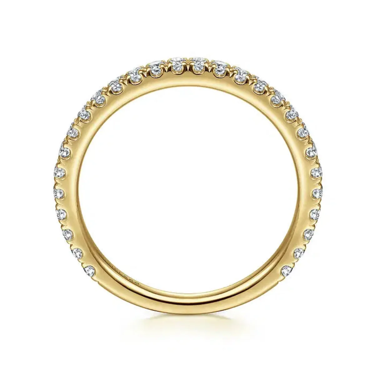 14K Y Gold 0.45ctw Diamond stackable Band