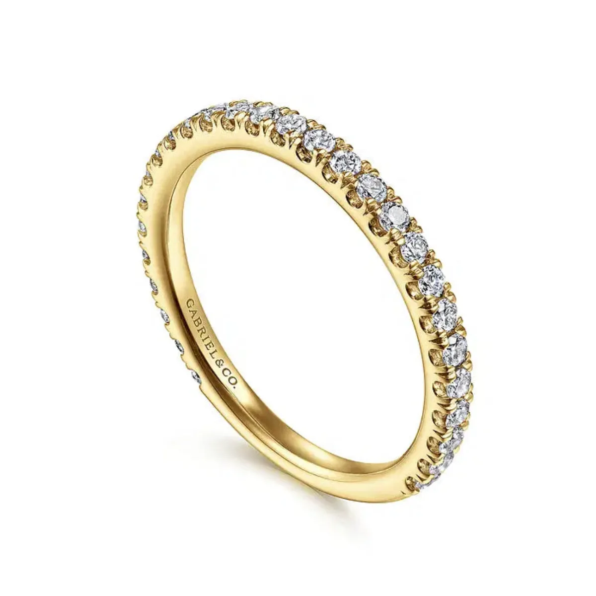 14K Y Gold 0.45ctw Diamond stackable Band