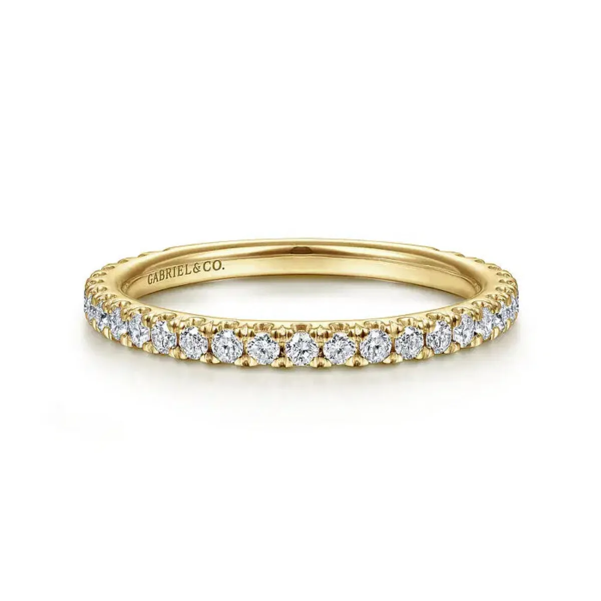 14K Y Gold 0.45ctw Diamond stackable Band