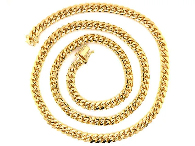 14K Yellow Gold Miami Cuban Chain, 4mm 22" 27.60 Grams