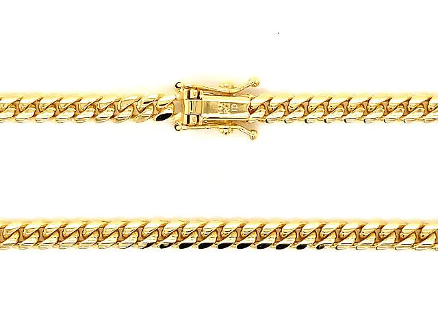 14K Yellow Gold Miami Cuban Chain, 4mm 22" 27.60 Grams