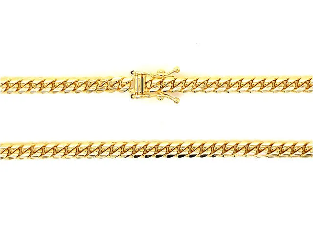14K Yellow Gold Miami Cuban Chain, 4mm 22" 27.60 Grams