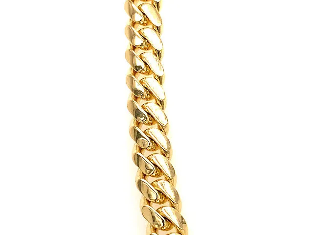 14K Yellow Gold Miami Cuban Chain, 7mm 24" 87.20 Grams