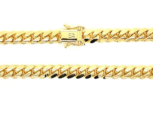 14K Yellow Gold Miami Cuban Chain, 7mm 24" 87.20 Grams
