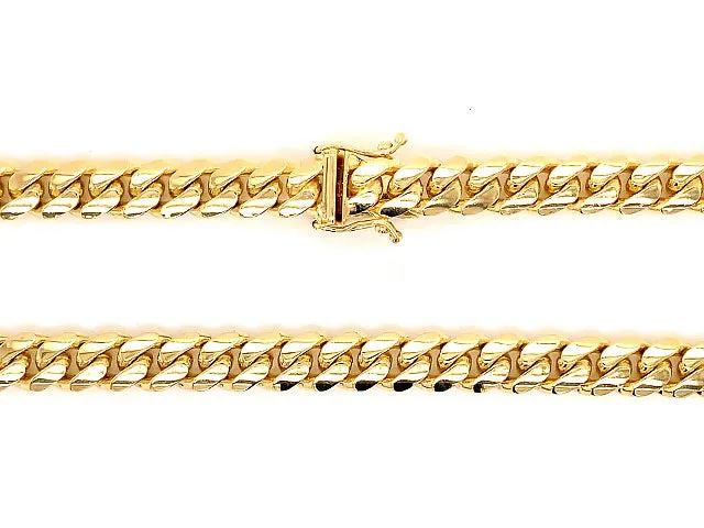 14K Yellow Gold Miami Cuban Chain, 7mm 24" 87.20 Grams