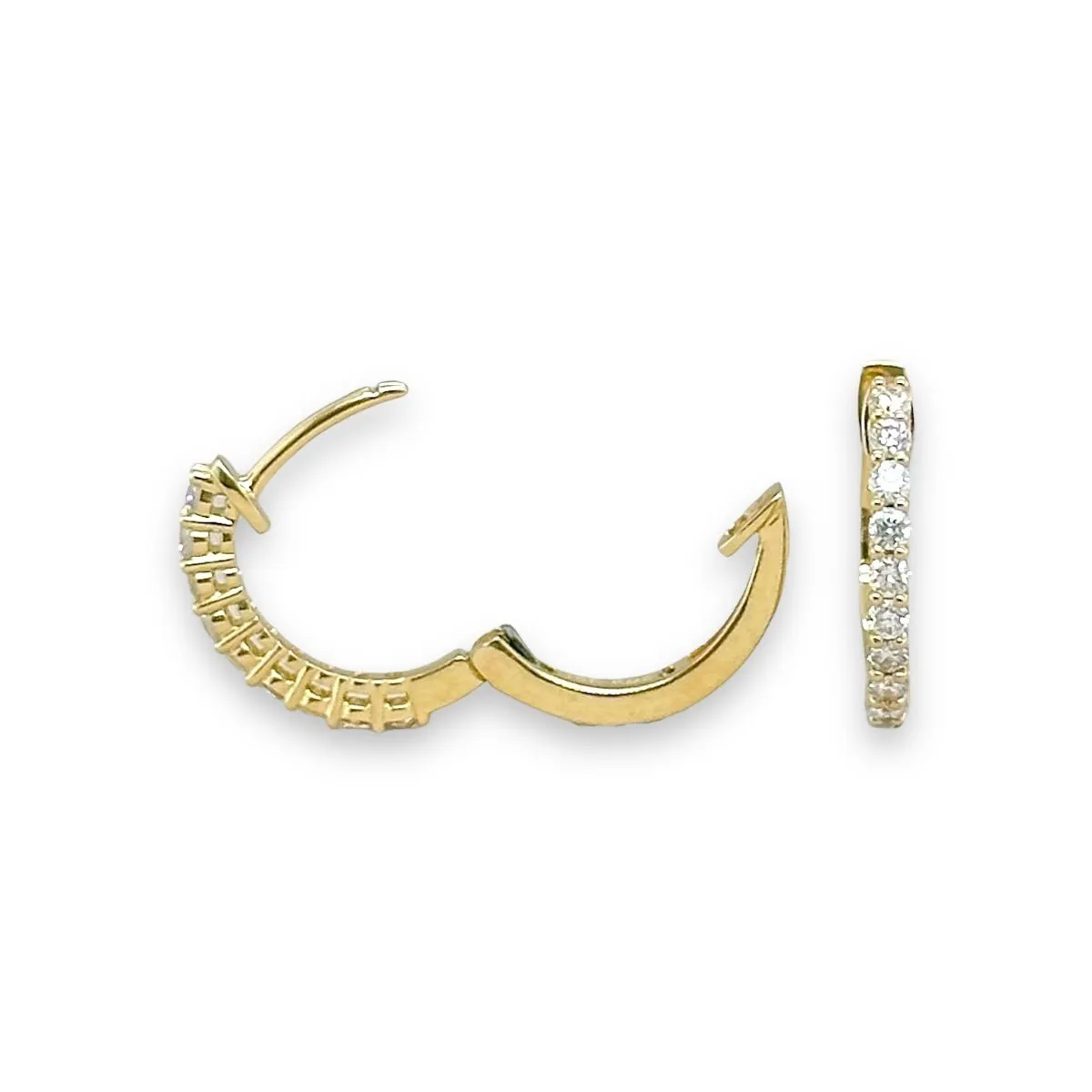 18K Y Gold 0.37ctw G/SI1 Diamond Hoop Earrings