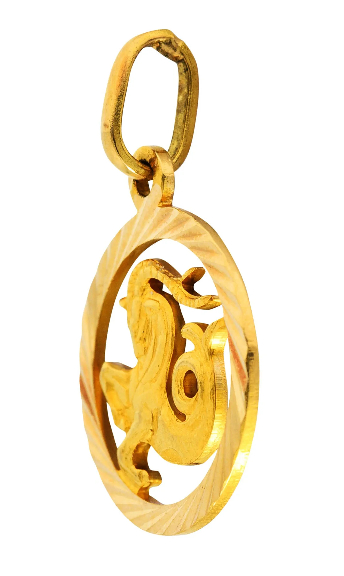 1970's Italian 18 Karat Yellow Gold Capricorn Zodiac Charm