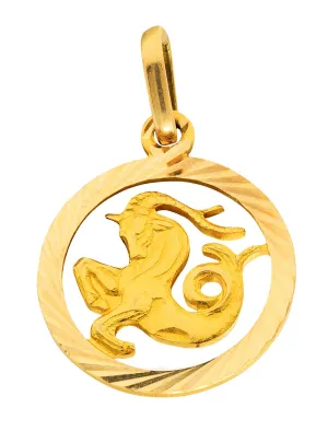 1970's Italian 18 Karat Yellow Gold Capricorn Zodiac Charm