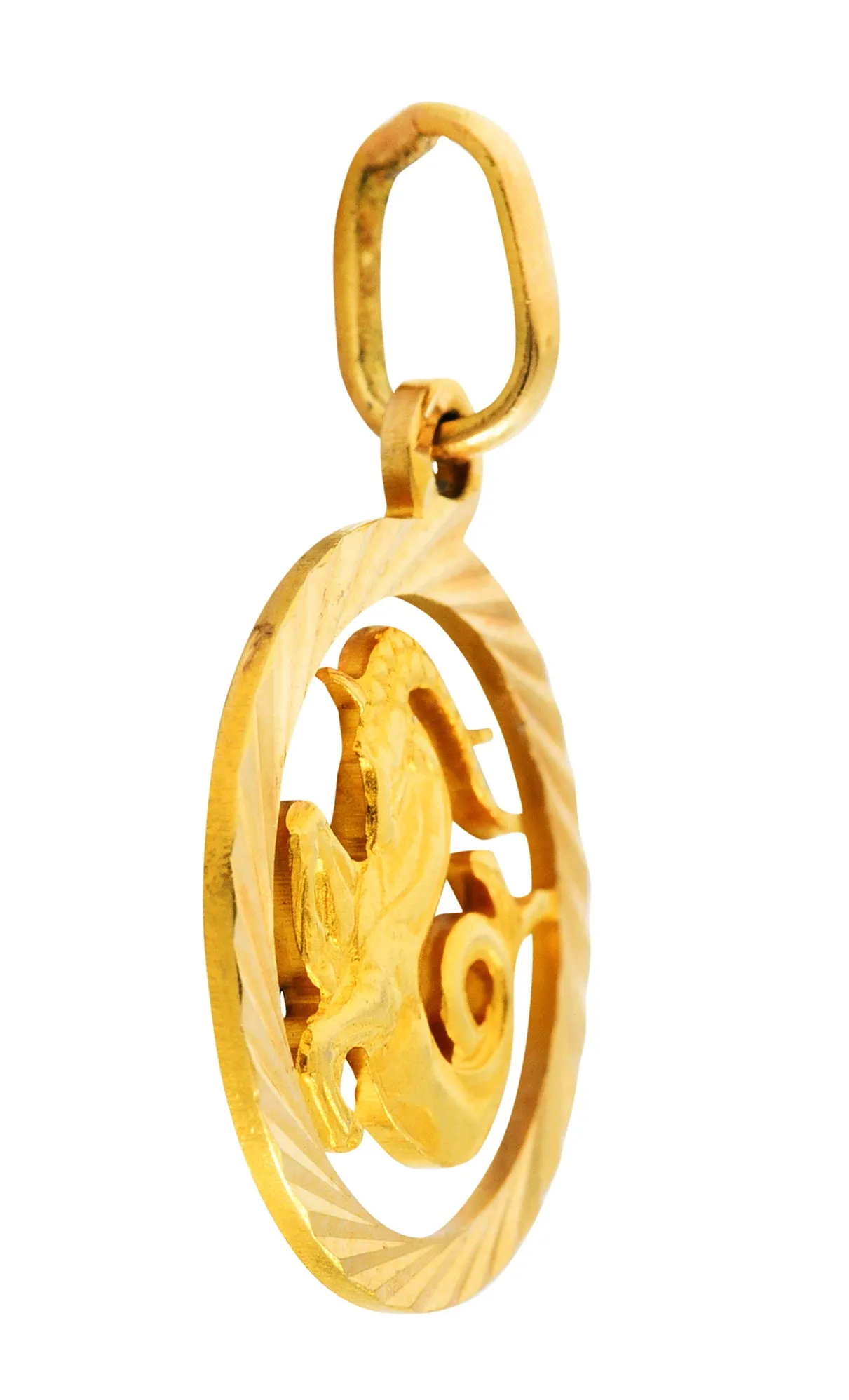 1970's Italian 18 Karat Yellow Gold Capricorn Zodiac Charm