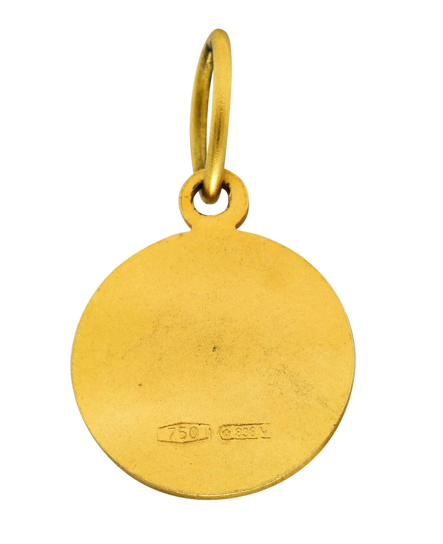 1970's Italian Vintage 18 Karat Yellow Gold Virgo Zodiac Charm