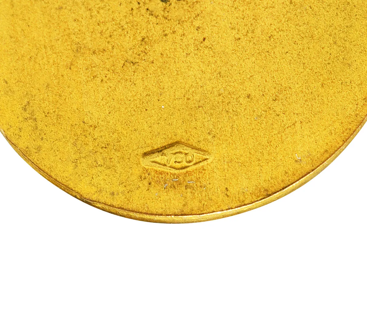 1970's Vintage 18 Karat Yellow Gold Virgo Zodiac Charm